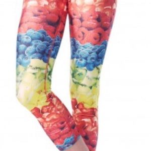 Terez: Fruit Cup, small, fun, colorful, Hi-shine pants/leggings